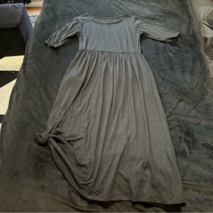 Half Sleeve Midi-Dress